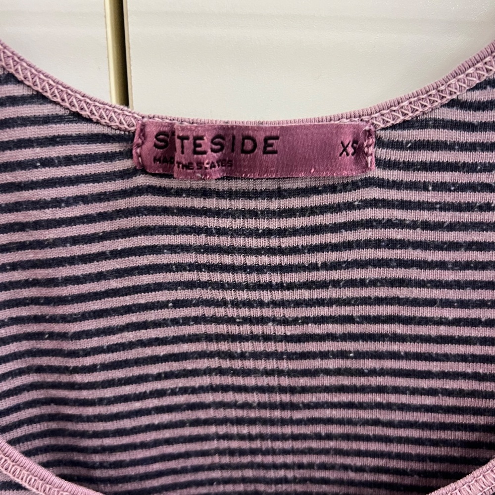 Stateside Brand Tank Top- Women  Size XS- Purple and Grey Striped - Picture 13 of 14